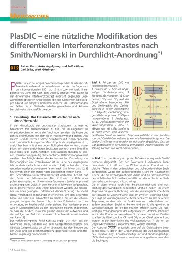 PlasDIC – eine nützliche Modifikation des differentiellen ... - Carl Zeiss