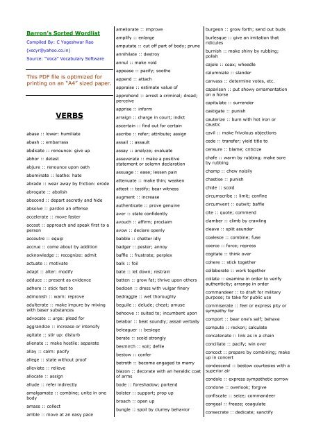 Barrons Word List With Sentences Pdf