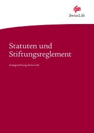 Statuten und Stiftungsreglement - Swiss Life