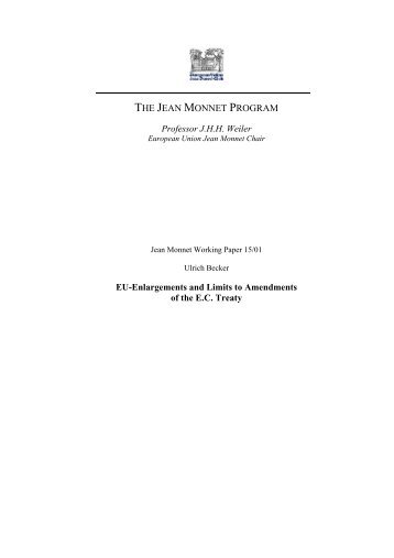 THE JEAN MONNET PROGRAM