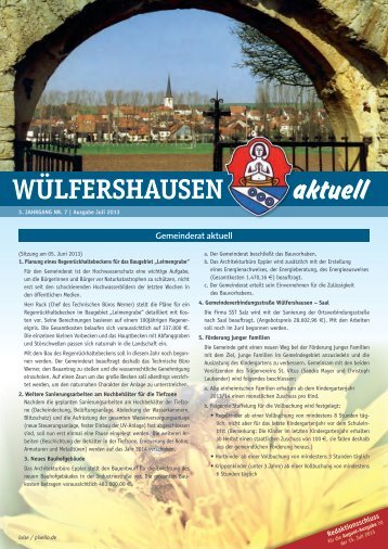 Ausgabe 07/2013 - Onlineseite der Gemeinde Wülfershausen ad ...