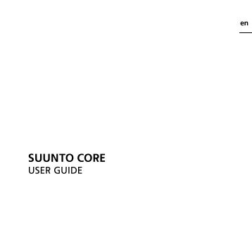 Suunto core user guide