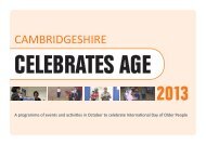 Cambridgeshire Celebrates Age (CCA) Brochure 2013