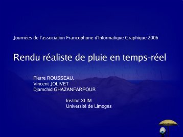 Rendu réaliste de pluie en temps-réel - Pierrerousseau.fr