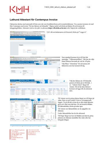 Lathund E-faktura för attestant (pdf)