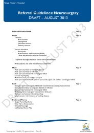 RHH Neurosurgery Referral Guidelines