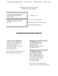 Consolidated Class Action Complaint - Bernstein Litowitz Berger ...