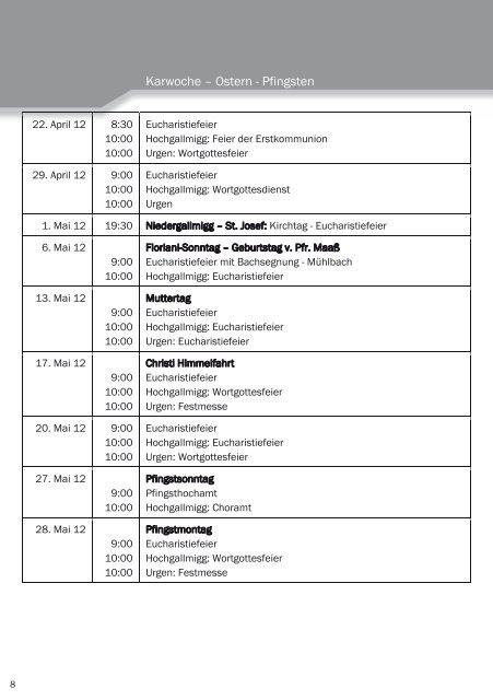 Pfarrbrief Fließ - Dekanat Prutz