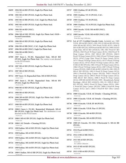 (U.S. Coins) Catalog - Stack's Bowers