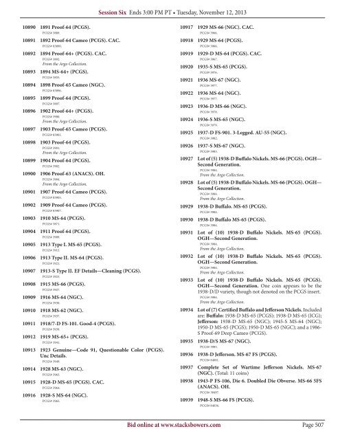 (U.S. Coins) Catalog - Stack's Bowers