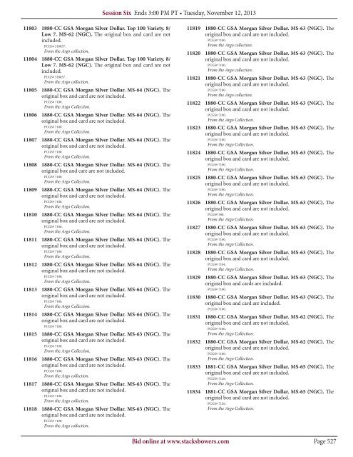 (U.S. Coins) Catalog - Stack's Bowers