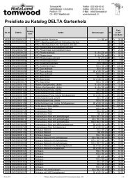 Preisliste zu Katalog DELTA Gartenholz