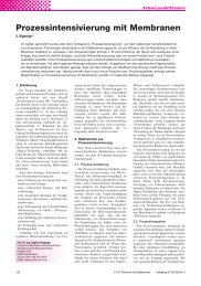 Prozessintensivierung mit Membranen S. Rippperger - FS Journal