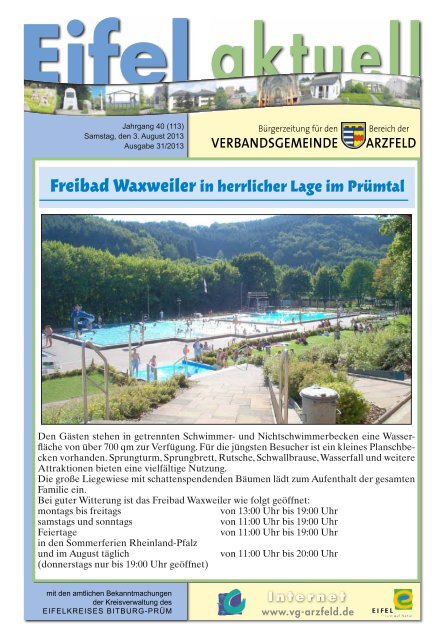 Ausgabe 31 - Verbandsgemeinde Arzfeld