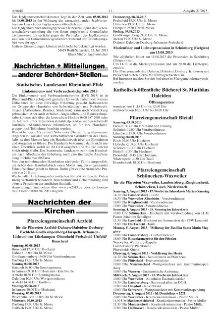 Ausgabe 31 - Verbandsgemeinde Arzfeld