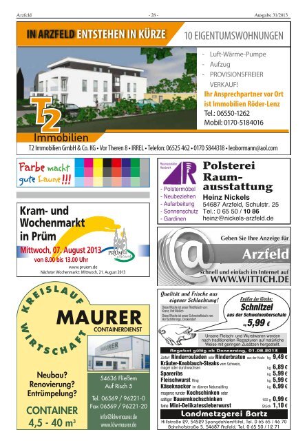 Ausgabe 31 - Verbandsgemeinde Arzfeld