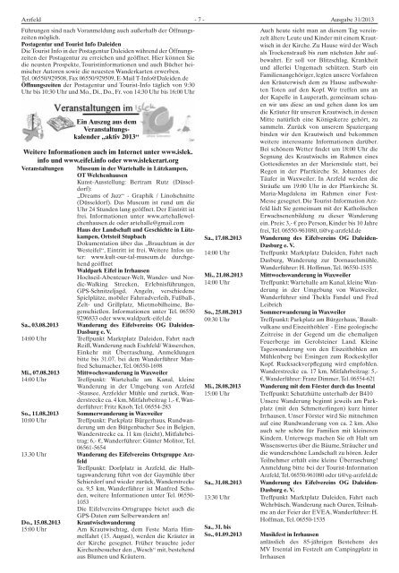 Ausgabe 31 - Verbandsgemeinde Arzfeld