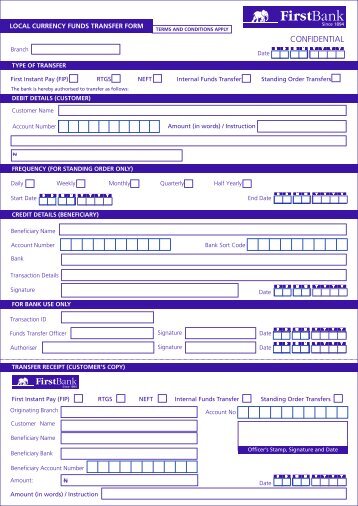 fund standing order form - FBN Capital