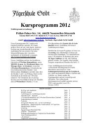 Kursplan 2012 - Jagdschule Seibt