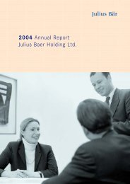 2004 Annual Report Julius Baer Holding Ltd. - GAM Holding AG