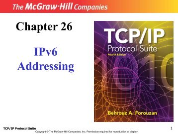 Chapter 26 IPv6 Addressing