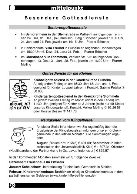 Evangelische Kirchengemeinde Pulheim Pulheim • Stommeln ...