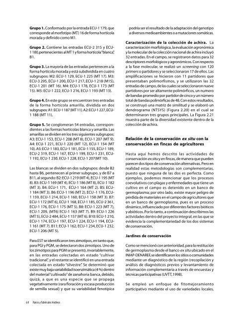 Raíces y Tubérculos Andinos - Monitoreo y Evaluación de Impacto