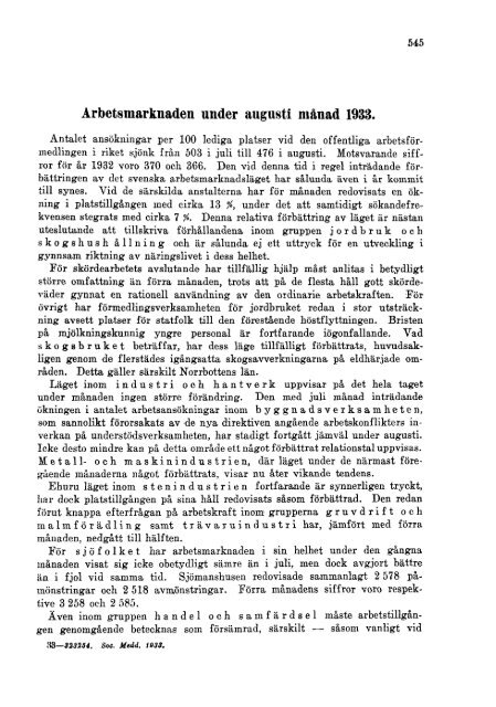 Sociala meddelanden. 1933: 7-12 (pdf) - Statistiska centralbyrån