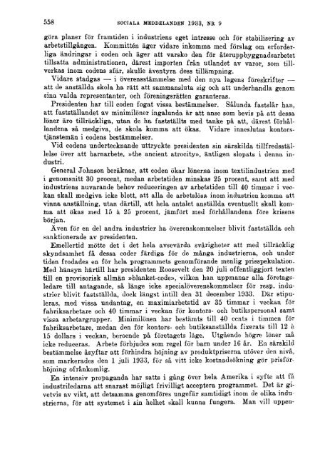 Sociala meddelanden. 1933: 7-12 (pdf) - Statistiska centralbyrån