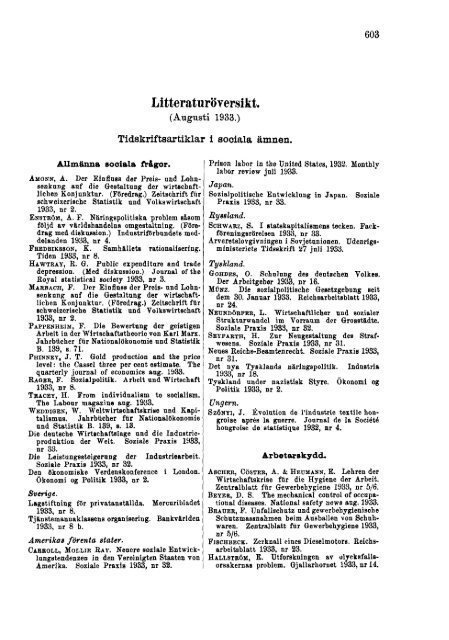 Sociala meddelanden. 1933: 7-12 (pdf) - Statistiska centralbyrån