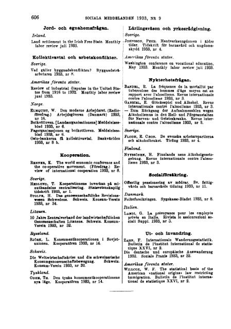 Sociala meddelanden. 1933: 7-12 (pdf) - Statistiska centralbyrån