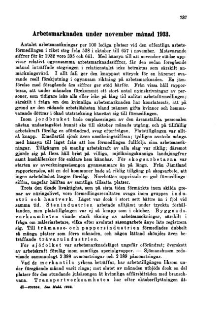 Sociala meddelanden. 1933: 7-12 (pdf) - Statistiska centralbyrån