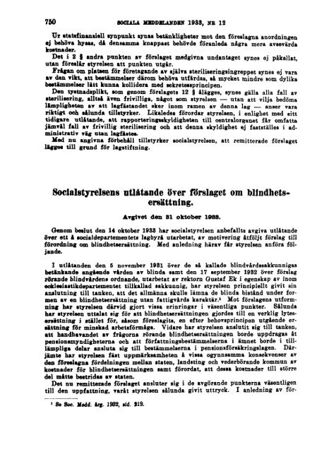 Sociala meddelanden. 1933: 7-12 (pdf) - Statistiska centralbyrån