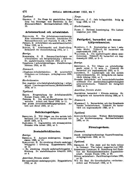 Sociala meddelanden. 1933: 7-12 (pdf) - Statistiska centralbyrån