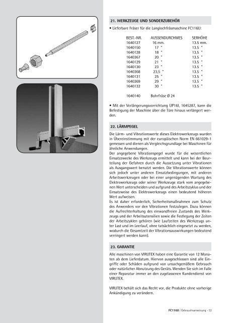 Manual de instrucciones - Virutex