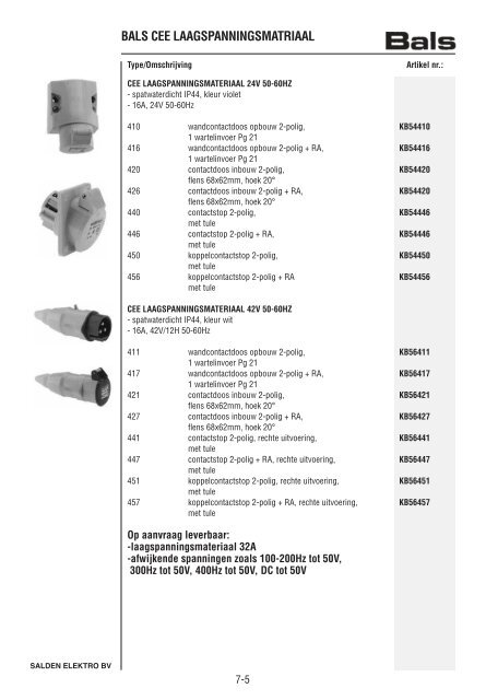 Catalogus Elektrotechniek - Salden Elektro