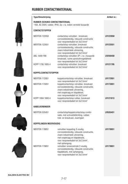 Catalogus Elektrotechniek - Salden Elektro