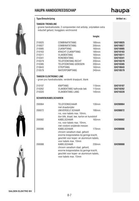 Catalogus Elektrotechniek - Salden Elektro