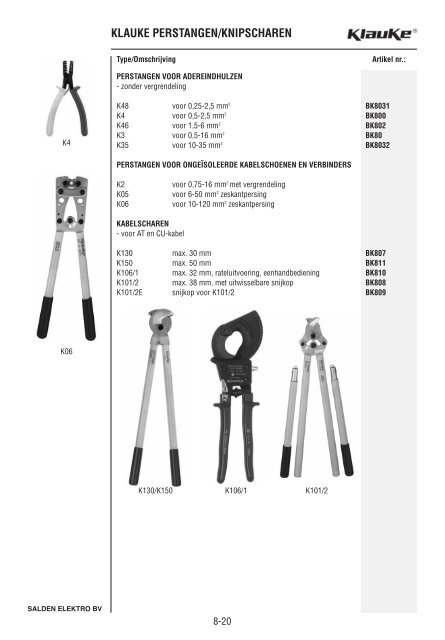 Catalogus Elektrotechniek - Salden Elektro