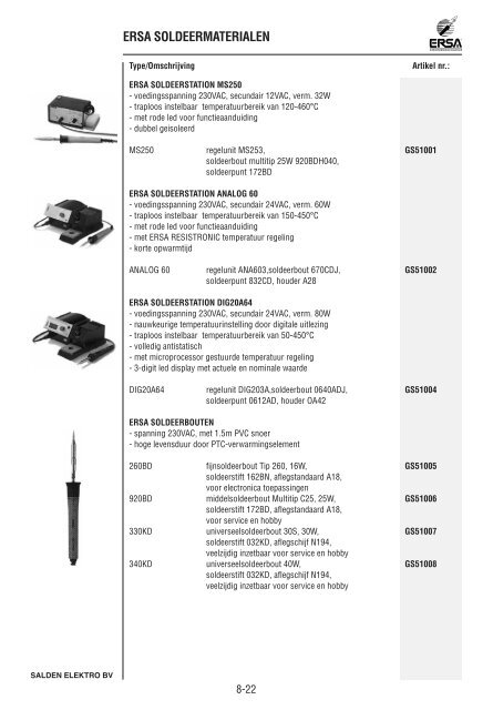 Catalogus Elektrotechniek - Salden Elektro