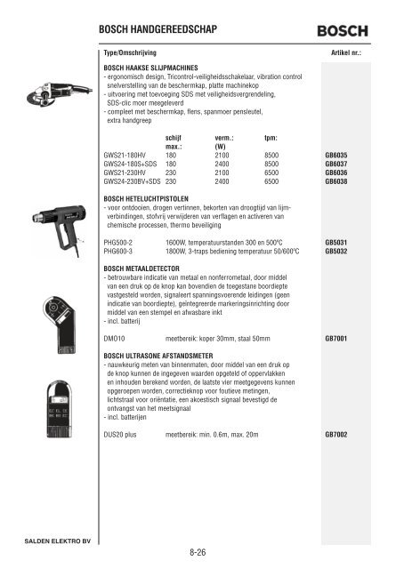 Catalogus Elektrotechniek - Salden Elektro