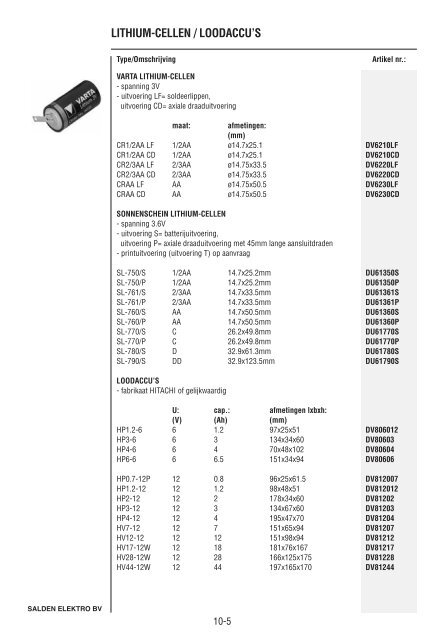 Catalogus Elektrotechniek - Salden Elektro