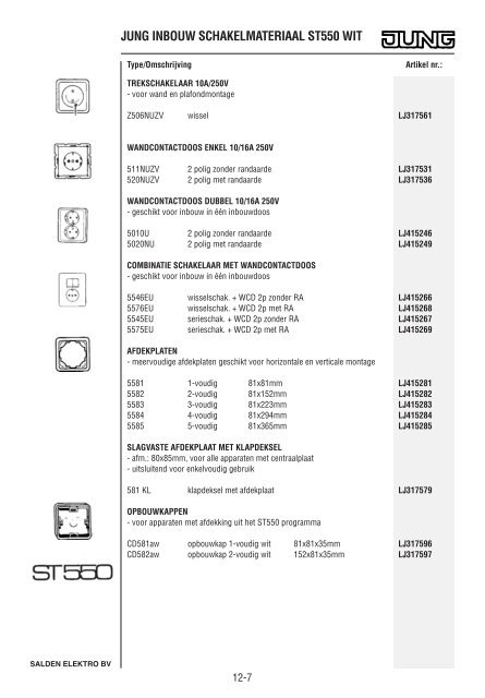 Catalogus Elektrotechniek - Salden Elektro