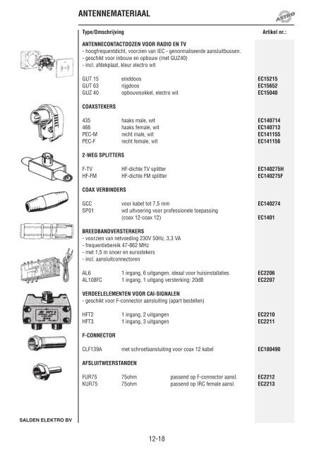 Catalogus Elektrotechniek - Salden Elektro