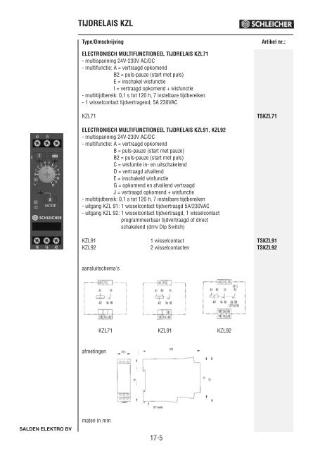 Catalogus Elektrotechniek - Salden Elektro