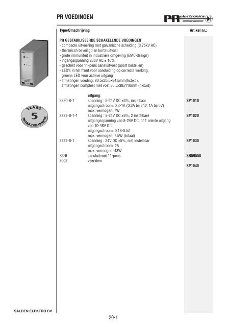 Catalogus Elektrotechniek - Salden Elektro