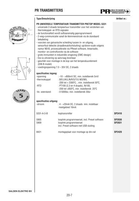 Catalogus Elektrotechniek - Salden Elektro