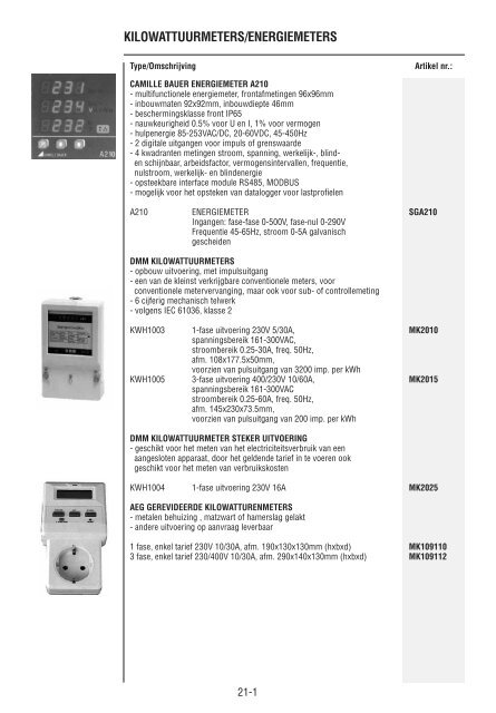 Catalogus Elektrotechniek - Salden Elektro