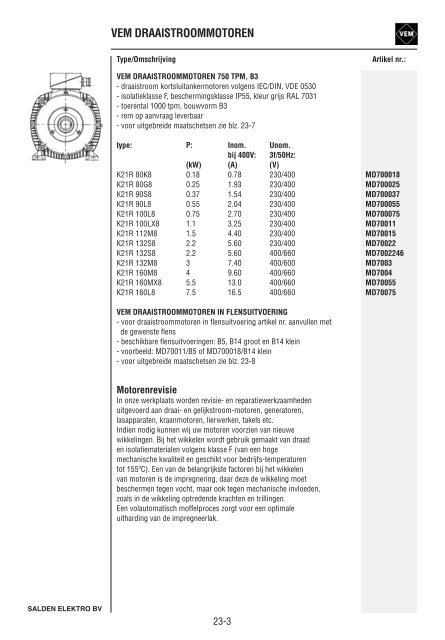 Catalogus Elektrotechniek - Salden Elektro