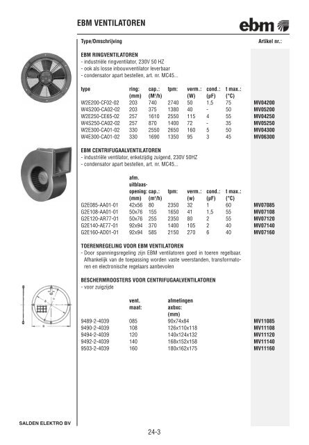 Catalogus Elektrotechniek - Salden Elektro